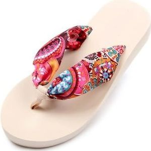 Doucheslipper, Zomerslippers for dames - Dikke zachte Eva-pantoffels, casual sandalen for binnen en buiten(Beige,39 EU)