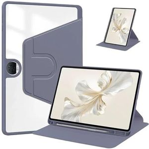 Tablet Case Geschikt for Huawei Honor Pad 9 HEY2-W09/W19 (2024) 12.1 inch Smart Roterende Met Potlood Houder Tablet Cover(Lavender)