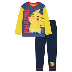 Pokemon, jongens- of meisjespyjama met Pikachu, leeftijd 5-13 jaar, Blauw, 5-6 jaar