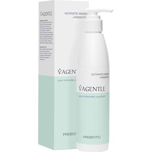 VAGENTLE Prebiotic Soap Free Intimate Vaginal Wash with Biolin, pH Balance for Daily Use. Feminine Hygiene, Proven Laboratory Formule, Vegan, 250 ml