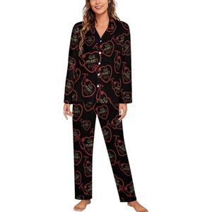 My Aunt Is A Nurse Pyjama Sets met lange mouwen voor vrouwen Klassieke Nachtkleding Nachtkleding Zachte Pjs Lounge Sets