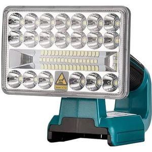 LED-schijnwerpers buiten, 18W 2000LM Draagbare LED-werklamp 14,4-20V Batterij Oplaadbare LED-schijnwerper Draadloze zaklamp met USB-poort voor garage, tuin, gazon, tuin