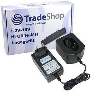 Trade-Shop Acculader laadstation snellader compatibel met Hitachi DS10DVC DS12DM2 DS12DV DS12DVB2KS DS14DAF2 DS14DFL DS14DFLG DS14DFLPC