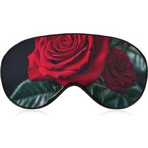 Slaapmasker rood roze zwarte achtergrond slaap oogmasker met verstelbare riem blinddoek reizen oogschaduw cover oogmasker oogbedekking zachte oogschaduw patches voor slapen yoga
