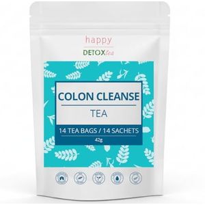 Happy Detox Tea - Colon Cleanse - Ontgifting - Afvallen - 4 weken - 14 theezakjes