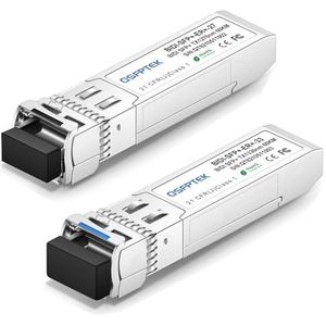 10GBASE-BiDi SFP+ SMF Zendontvanger, 10Gbe mini gbic module Compatibel met Cisco SFP-10G-BX60U/SFP-10G-BX60D 1270nm/1330nm-TX/1330nm/1270nm-RX 60km DDM LC, tot 60km - 1 paar