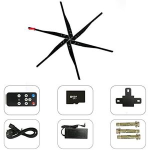 3D-hologramwaaier, 40-115 cm HD 3D Reclame Projector Fan Wifi Led Teken Display Holografische Lamp Multifunctionele 3D Projector Licht Beelden Video voor zakelijke winkels, winkels, vakanties(T85 Set)