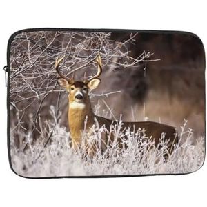 Gratis Whitetail Herten Print Laptop Sleeve Mode Lichtgewicht Laptop Case Computer Tas Voor 10-17 Inch Notebook Tablet 15 inch