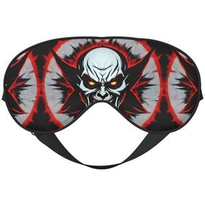 Rode en zwarte boze geest unisex elastische verstelbare gesp ontwerp verduisterende slaap oogmasker voor thuis reizen yoga kantoor dutje