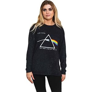 Pink Floyd T-shirt donkere kant van de maan dip dye officiële unisex lange mouw, Zwart, 4XL grote maten