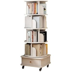 5-laags draaibare boekenplank, CD-opbergrek Draaibare boekenkast 360° draaibaar opbergrek Vloerstaande boekenkast (Color : Style 3)