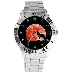 Wolf Design Analoge Polshorloge Quartz Zilveren Wijzerplaat Klassieke Roestvrij Stalen Band Dames Heren Horloge