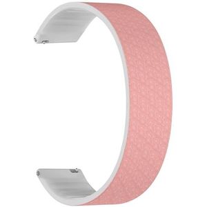 RYANUKA Solo Loop Band compatibel met Amazfit GTR 2e / GTR 2 / GTR 3 Pro/GTR 3 / GTR 4 (perzikkleurige lijn kunst lotus) snelsluiting, 22 mm rekbare siliconen band, accessoire, Siliconen, Geen