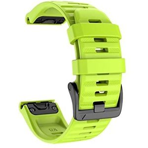 LUGEMA Bandriem Compatibel met Garmin Fenix ​​6 6x Pro Snel compatibel met 22mm 26mm horlogeband Compatibel met Fenix ​​5 5x Plus Quick Release Silicone Pols Bands (Color : Green, Size : 22mm for Fe