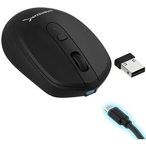 SABRENT 2.4GHz Oplaadbare Draadloze Muis met Instelbare Resolutie (MS-RCWM)