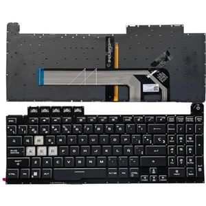 Amerikaans Russisch Spaans RGB-toetsenbord voor ASUS voor TUF voor Gaming F15 FX506 FA506 FA506Q FX506H FX506LI FX506LH F17 FX706 FA706 FX706LI(SP RGB)