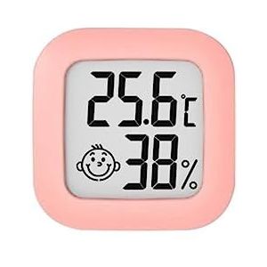 Thermometer Hygrometer Binnenkamer Mini LCD Digitale Elektronische Temperatuur-vochtigheidsmeter Sensormeter Weerstation Nauwkeurige Monitor(Pink)