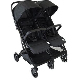 Deryan Rolo X2 kinderwagen buggy 2-in-1 buggy klein inklapbaar - geboorte tot 4 jaar - babywagen per stoel belastbaar tot 22 kg - kinderbuggy inklapbaar - compact en opvouwbaar - zwart