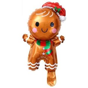 Grote Kerst Folie Ballon Cartoon Kerstman Kerstboom Gingerbread Man Ballonnen voor Kerstmis Verjaardagsfeestje Decor Kinderen Speelgoed-1pc Man-Ongeveer 38-41cm