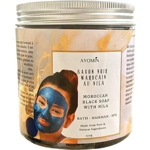 Zwarte zeep uit Marokko met nila, 100% natuurlijke scrub – intensieve peeling