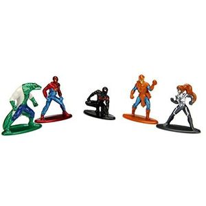 Marvel Spider-Man 5-pack - Nano Metalfigs 4cm verzamelfiguur 99252 gedetailleerde vormgeving, van hoogwaardig Diecast-metaal, kleine figuren perfect voor elke verzamelaar