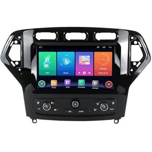 Android 14 2 Din Autoradio voor Ford Mondeo MK4 2007-2014 - Steun Carplay Android Auto DSP-9"" Touchscreen Auto Stereo Met Stuurwielbediening WIFI 4G Bluetooth Split-Screen(P2 WIFI 4-Core 1G+32G)