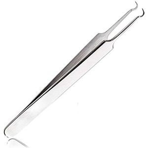 Acne Blemish Mee-eter Comedone Rvs Nipper Blemish Extractor Tool voor Verwijderen Mee-eter Acne Whitehead Pukkel Bend Gebogen Pincet