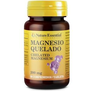 Nature Essential | Magnesium Chelat 300 mg | 50 tabletten | Helpt krampen te verlichten | Bevordert de energiestofwisseling | Helpt vermoeidheid en vermoeidheid
