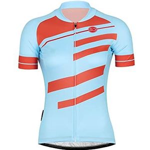 Sundried Vrouwen met korte mouw Retro Cycle Jersey Road Bike Cycling Top Dames Blue Mountain Bike Shirt (Blauw, L)