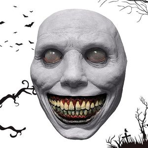 Horror Masker, Lachende demon Realistisch ademend Halloween-masker, Scary Masque, Horrible Masque voor Halloween Costume Party Props Creepy Decoration Hirara