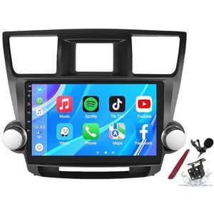 Android 14 Autoradio Stereo voor T-oyota Highlander (2007-2013) 9""Touchscreen Multimedia Speler met Draadloze Carplay 2 Din GPS Sat Navigatie FM RDS Bluetooth 5G-WiFi SWC DSP,M100s