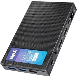 MeLE Fanless Mini PC Quieter 4C N150 16GB RAM 512GB Opslag, Stille en Slanke Computer voor IoT, Thuis, Kantoor, Onderwijs, Astrofotografie met USB-C en Dual HDMI