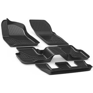 Automatten Tapijt Voor Q7 2016-2022 LHD Auto Vloermat All Weather Waterdicht Antislip Tapijten Vloermatten Auto Set Accessoires All-Weather vloermattenset(ZWART 2)