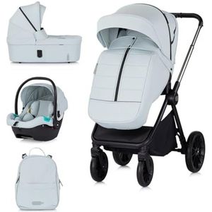 Chipolino Combikinderwagen Encanto 3 in 1 babyzitje i-Size babykuip sportstoel, kleur: lichtgroen