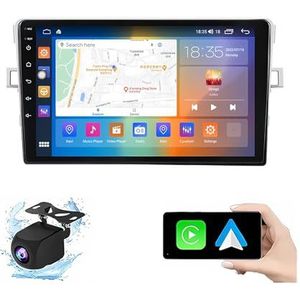 Android 13.0 2 Din Autoradio 9"" Touchscreen Auto Stereo Voor Toyota Verso EZ 2010-2015 Met Draadloze Carplay Android Auto GPS Navigatie AHD Omgekeerd Beeld Stuurwielbediening(P1(1G+16G))