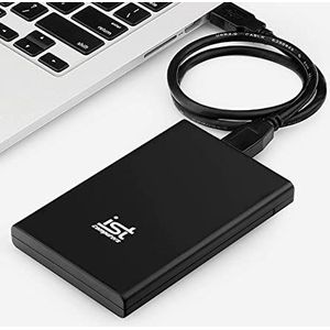 Ultradunne 1TB draagbare externe harde schijf, USB 3.0, zwart, voor Mac en pc, computer, desktop, werkstation, pc, laptop, Playstation, Xbox One, PS4, PS5 (zwart, 1 TB)