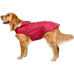Pet Poncho Reflective Dog Raincoat Waterproof Dog Clothes for Small Large Dogs Rain Coat Golden Retriever Raincape (Color : Rosso, Size : 4XL)