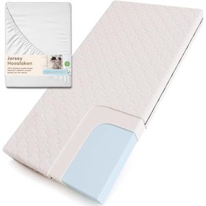 Matras 80x180 SHAULA - HOOGTE 18 CM Blauwe afwerking Matras 80x180 SHAULA - HOOGTE 18 CM Blauwe afwerking