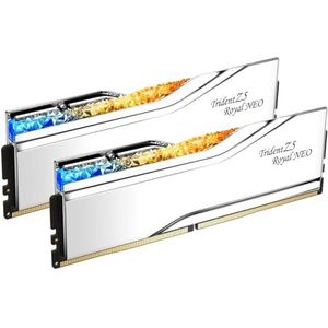 G.SKILL Trident Z5 Royal Neo Series (AMD Expo) DDR5 RAM 32GB (2x16GB) 6400MT/s CL30-39-39-102 1.40V Desktop Computer Memory UDIMM - Zilver (F5-6400J3039G16GX2-TR5NS)