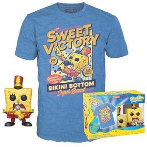 Funko Pop! & Tee: Spongebob - BandLDR - Medium - Spongebob Squarepants - T-shirt - Kleding met verzamelbare vinylfiguur - Cadeau-idee - Speelgoed en korte mouwen top voor volwassenen, uniseks mannen