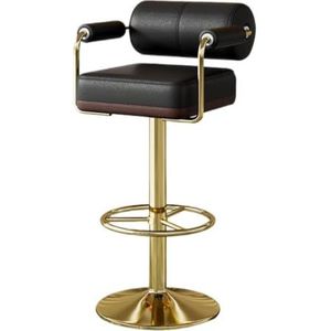 Retro Barstoel Barstoel Hef- En Draaibaar Bartafel En Stoelen Receptiekruk Thuiskassier Barstoel Hoge Kruk Design Barstoel(Black)