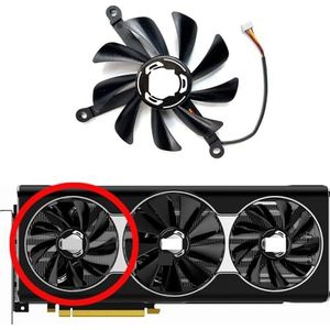 Voor XFX voor Radeon RX5700XT 8GB voor THICC III Ultra grafische kaart vervangende ventilator(Left fan)