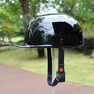 Retro Skull Cap Half Shell Helm, Motorcycle Baseball Cap Halve Helm DOT Goedgekeurde Mannen en Vrouwen Vintage Open Face Helm voor Bromfiets Street Cruiser Scooter ATV Helm Decoration