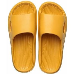 Non-slip Bathroom Slippers,Soft Slippers,Indoor And Outdoor Platform Pool Slippers Shower Slippers (Color : Yellow, Size : 35-36)