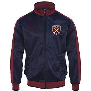 West Ham United Jongens Jacket Track Top Retro Kids Officieel Voetbal Cadeau, Donkerblauw, 6-7 jaar