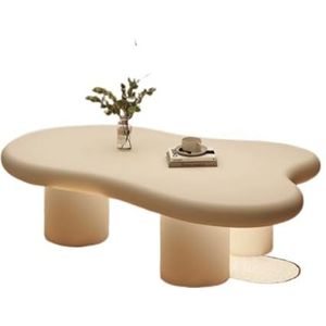 Moderne Woonkamertafel Nieuwe Cloud Salontafel Klein Appartement Slaapkamer Eenvoudig Huis Crème Stijl Woonkamer Slaapkamer Tuintafel Koffietafel(Beige,S)