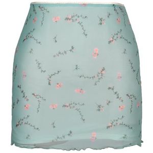 yk8fass Mesh Rok met print gx-0226, Groen, S