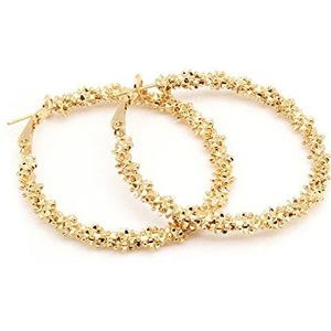 Oorringen, 2 kleuren vrouwen grote creolen grote strik cirkel legering sieraden oorringen (goud)