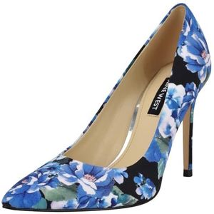 NINE WEST Fresha2 Pumps voor dames, Blue Bouquet Floral Multi 401, 36 EU