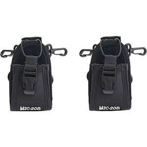 MSC-20B multifunctionele etui met walkie-talkie tweewegs radio nylon hoesje compatibel voor BaoFeng/TYT/WouXun/QuanSheng/PuXing/Kenwood (2 stuks)